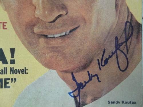 Sandy Koufax Kézzel Aláírt Dedikált Teljes Sport Magazin Dodgers SZÖVETSÉG V68058 - Dedikált MLB Magazinok