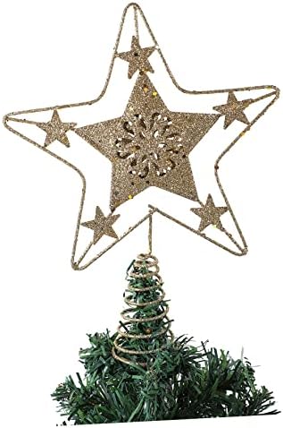 KESYOO karácsonyfa Tetején Csillagos Karácsony Fa, fa tetején, Dekoráció, Karácsonyi Party-ajándék 3D-s Star csúcsdíszt Karácsonyi