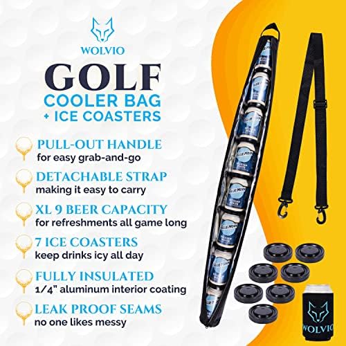 Szuper Nagy Golf Sört, a Hüvely, a Golf Táska 7 Újrafelhasználható Hideg Csomag - XL-es Méret: 9 Doboz Golf Hűtőtáska - Nagy