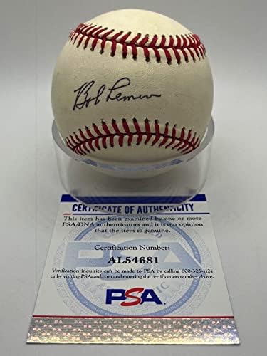 Bob Citrom Cleveland indians Aláírt Autogramot Hivatalos MLB Baseball PSA DNS *81 - Dedikált Baseball