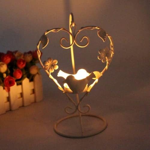 Madár alakú landslite gyertyatartó lámpás esküvői core haza dísz szív alakú dekoráció
