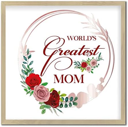 A világ Legjobb Anya Fa Keretes Fali Dekor Jel lakberendezés Inspiráló Boldog anyák napját Jelek Retro Fa Alá Plakk Konyha, Ebédlő,