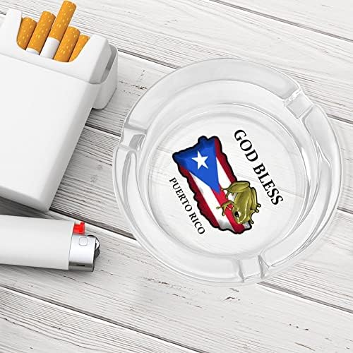 PR Puerto Rico Béka Zászló Üveg Hamutartót Cigaretta Kerek hamutartót a Home Office, Éttermek