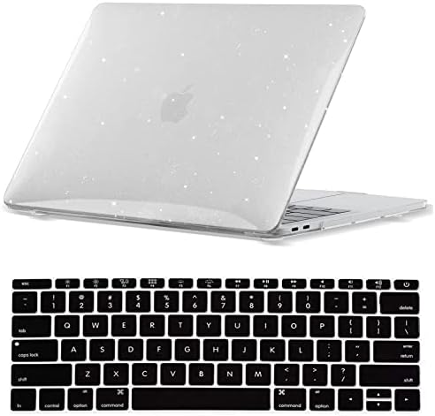 Laptop táska Kompatibilis MacBook Air 13 hüvelykes Esetben 2010-2017 Kiadás Modell A1466 A1369, Csillám Csillám Mintával, Áttetsző