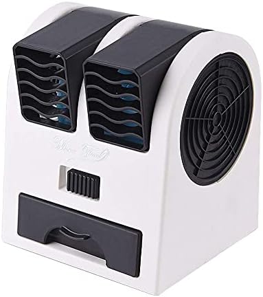 LILIANG- - Párolgási Hűtő Hordozható Személyi Dupla Ventilátor Levegő Kilépő Mini Asztal Ventilátor Ice Box USB-Töltés, vagy AA Elem, Tökéletes