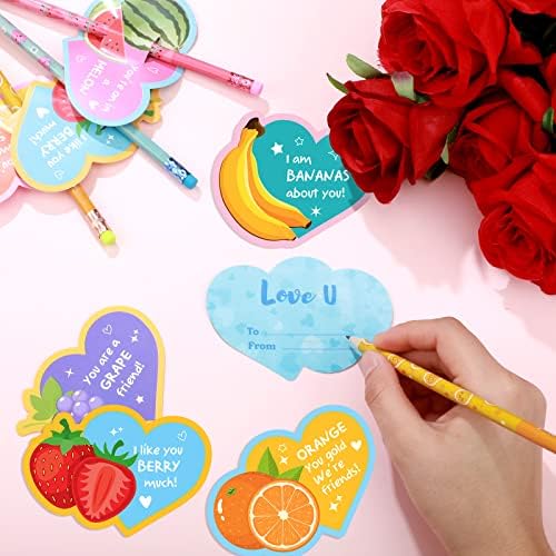 90 Beállítja, hogy a Valentin-Nap Kártyák Illatos Ceruza Gyerekeknek Valentin Ajándékok a Kisgyermek a Lányok, Fiúk Iskolai