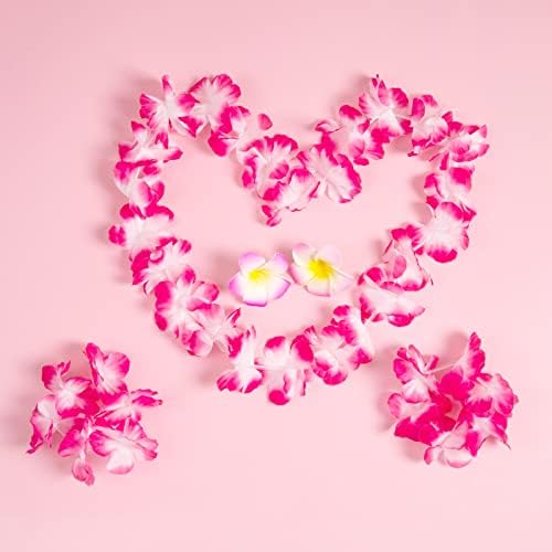 VETUZA 50PCS Hawaii Virágfüzérek, Hawaii Luau Parti Virágok Beleértve 10db Virágos Nyaklánc 10db Fejpánt 20db Karszalag 10db