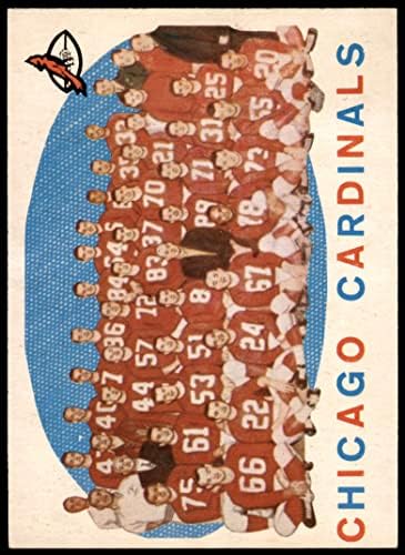 1959 Topps 118 Bíboros Csapat Lista Chicago Cardinals-FB (Foci Kártya) NM Cardinals-FB