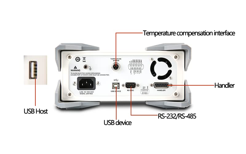 EGYSÉG UT3510 Sorozat Micro Ohm Méter Kezelő,RS232,USB-Eszköz USB Host ½ 2U 4.3 inch TFT LCD (UT3516 1μΩ~2MΩ)