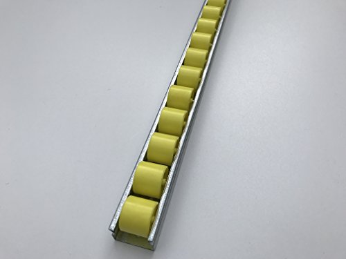 Roller Pálya Flow Vasúti Roller Gravitáció Szállítószalag Műanyag Kerekek Átmérője 28 mm-es Sárga (Hossz: 1 m)