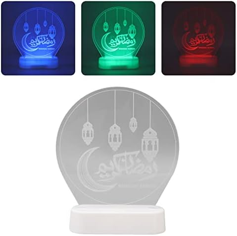 Eid Ramadan Fény LED RGB LED 3D-s Bázis Hold, Csillag LED Dekoráció Otthon Hálószoba Decor
