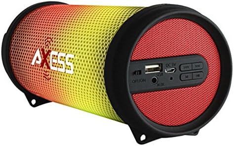 AXESS SPBL1043 Mini Hordozható Bluetooth Hi-Fi, Bluetooth Hangszóró a Tánc LED-es Világítás, Vörös