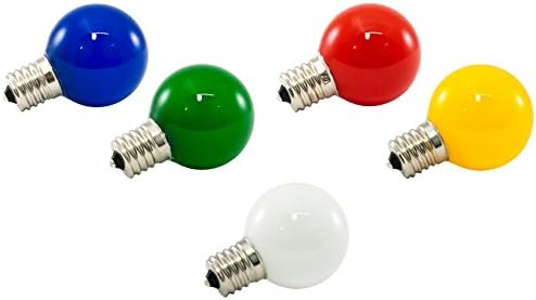 Amerikai Világítás Szabályozható LED G40 Átlátszatlan Globe Izzók, E17 Köztes Alap, Kék, 25-Pack