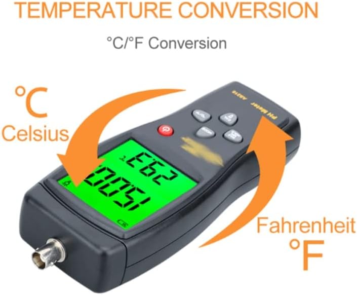 QUANJJ Digitális PH Mérő Ph Mérő PH Teszter Smart Sensor 0.00~14,00 pH Moistures mérőműszer Víz PH-érték Savasságot Méter