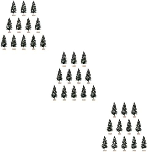 36 Db Mini karácsonyfa Dekoráció Asztal Hamis Hó, Fagy Fák Fa Alap, Karácsonyi Dekorációk, Ajándékok, Dísztárgyak