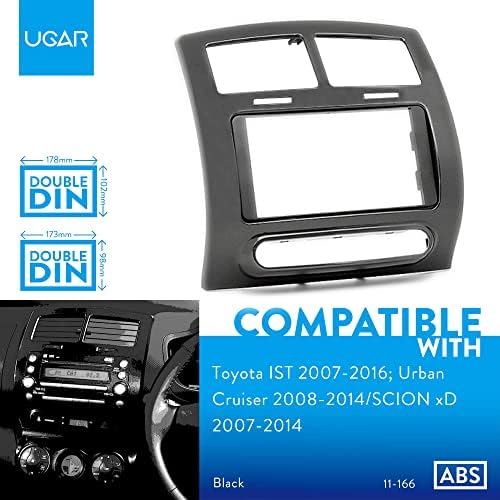 UGAR 11-166 Autó Dash Rádió Telepítés Szerelési Fascia Készlet Kompatibilis a Toyota IST 2007-; Városi Cirkáló 2008-2014/SARJ