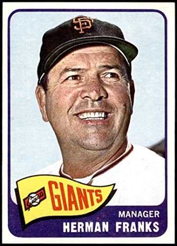 1965 Topps 32 Herman Franks San Francisco Giants (Baseball Kártya) NM/MT Óriások