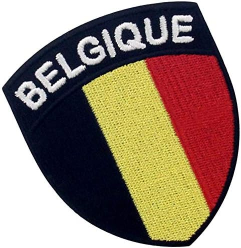 EmbTao Belgium Pajzs Zászló Javítás Hímzett Applied Vasalót Varrni A Belga Nemzeti Jelkép