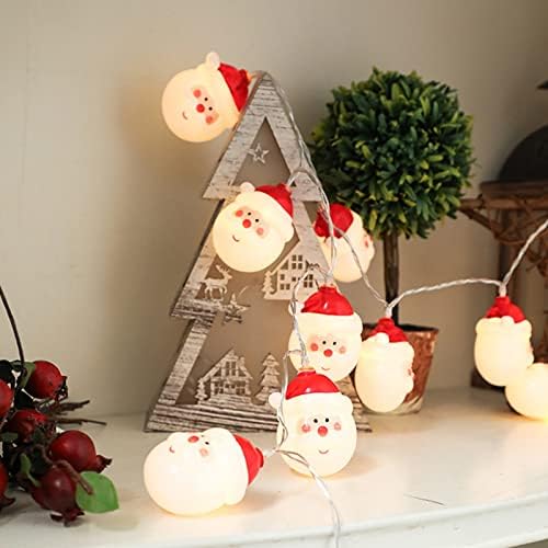 Karácsonyi Mikulás String Fények, 10 LED-es Lámpák, Színes Karácsonyi Dekorációs Fények, 10 LED-Santa String Fények, A karácsonyfa