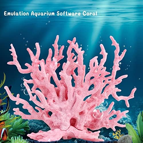 2 Csomag Tenger Ventilátor Korall Dekorációk, Szimulált Gyanta Korallok Akvárium Dekoratív akvárium Táj (10*7.9 hüvelyk) (Kék*2)