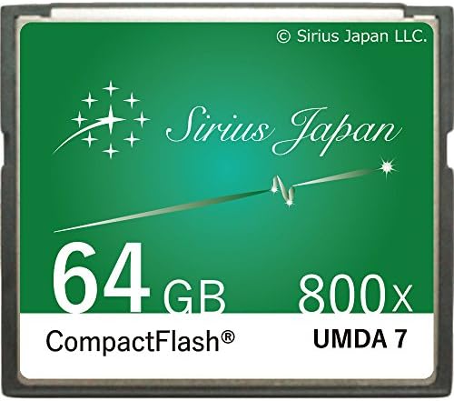 Sirius CSC-64GGR CF Kártya, 64 GB, Zöld, 5 Szín közül lehet Választani, Compact Flash Kártya, 800x Sebesség