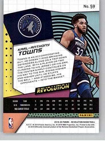 2019-20 Panini Forradalom 59 Karl-Anthony Városok Minnesota Timberwolves NBA Kosárlabda Trading Card