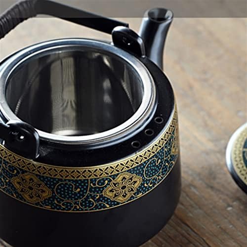 HDRZR Dönthető pot kerámia kung fu tea set, nagy kapacitású haza nappaliban, irodában tea készítése állítsa a tea csésze (Szín : D, Méret