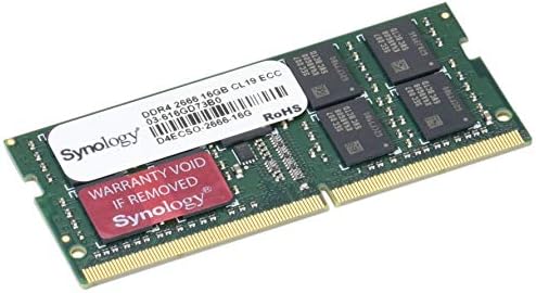 A Synology 10Gb Ethernet-Adapter 2 SFP+ Portokkal (E10G21-F2) , Fekete-RAM DDR4-2666 ECC so-DIMM 16GB (D4ECSO-2666-16G)