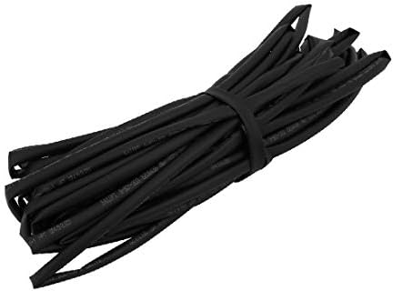Új Lon0167 Hő Zsugorodó Kiemelt Cső Wire Wrap megbízható hatékonyság Kábel Ujja 10 Méter Hosszú, 4,5 mm-es Belső Átm Fekete(id:104
