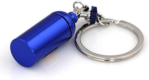 maycom Kreatív Turbó Kulcstartó Kék Mini Dinitrogén-Oxid Üveg Kulcstartó kulcstartó Gyűrű Távvezérlő Rejtekhely Tabletta Doboz Tároló