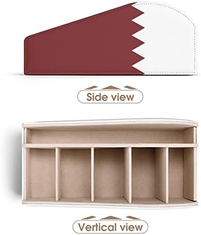 Katar Zászló TV Távirányító tartó, 6 Rekeszes Caddy Doboz Asztal Tárolás Szervező Blu-Ray Média Lejátszó Kozmetikumok