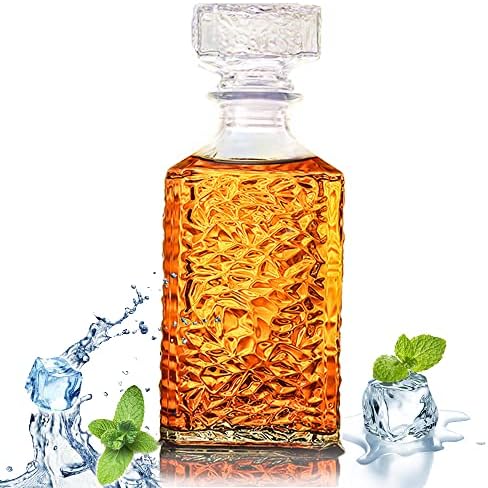 Bunhut Whiskys Üveget a Légmentes Geometriai Dugóval,32oz Italos Palack,Üveg Palack,Diaphanous Likőrös Üveg,Palack a Légmentesen