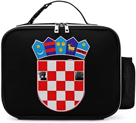 Horvátország Nemzeti Jelkép Ebéd Bag Szigetelt Ebédet Újrafelhasználható Ebéd Táska Utazási Irodai Munka