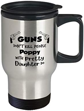 Poppy Utazási Bögre - nem a Fegyverek ölnek Poppy SZÉP Lányomat - Poppy A Unokája Unokája Unokái