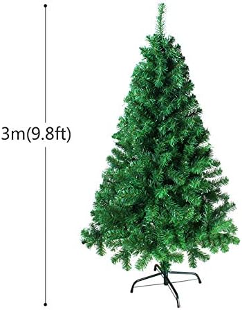 ZPEE Zöld, Csupasz Fa, karácsonyfa, Anyag PVC Mesterséges Csuklós Fenyőfa Könnyen Összeszerelhető Karácsonyi Dekoráció Kivilágítatlan-3m(9.8