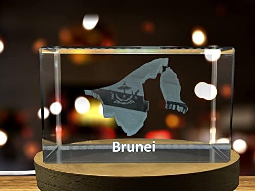 Brunei 3D Vésett Kristály 3D Vésett Kristály Emlék/Ajándék/Dekor/Gyűjthető/Szuvenír (XX-Nagy)