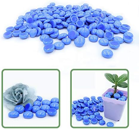Kék Lapos Üveg Golyók a Vázák, 2 LB Díszítő Kő, Gyöngyök, a Váza, Töltőanyagok, Kézműves, Táblázat Scatter, Akváriumok & akvárium, Esküvő