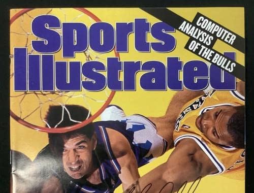 John Stockton Aláírt Sports Illustrated 6/1/98 Utah Jazz Nincs Címke Automatikus PSA/DNS - Dedikált NBA Magazinok