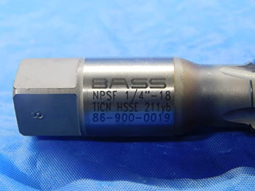 Új BASS 1/4 18 NPSF HSSE TiCN Bevont Cső ÉRINTSE meg a 4 Egyenes Fuvola .25 86-900-0019 - AS0936AZ2